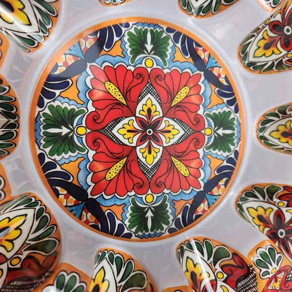 Taco Holder Carousel Tray Rack Holds 10 Shells Dishwasher Safe Colorful - Picture 2 of 5